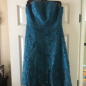Teal Lace Hi-low Formal 👗